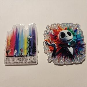 Acrylic‎ Flatback Jack Xmas Christmas Badge Clip Keychain Bag Clip Crafts